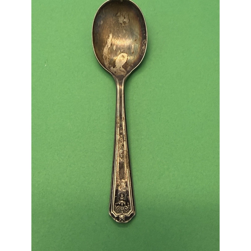 1917 Oneida Community Adam Silverplate Demitasse Spoon 4 3/8 Antique